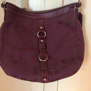 Burgundy Wine Coach Saddle Bag